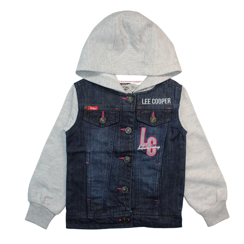 Buy Lee Cooper Boys Grey Solid Denim Jacket - Jackets for Boys 7821091 |  Myntra